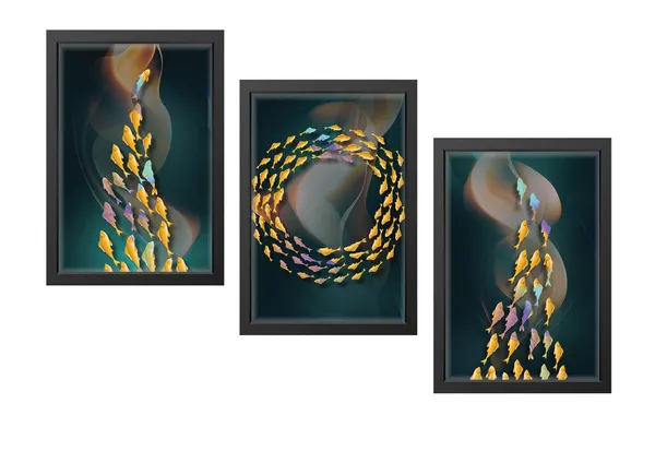 Black__Abstract_Hd_Print_Painting_Set_Of_3_With_Frame_|_For_Home,_Living_Room_Gallery_&_Office,_Black_Frame,_Size_-_13.50_X_19.50_Inch,_Sf295