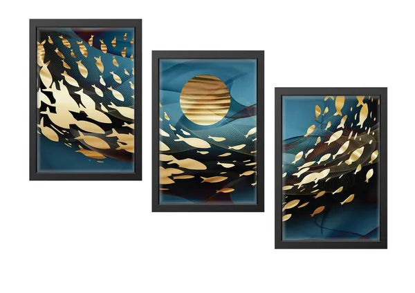Black__Abstract_Hd_Print_Painting_Set_Of_3_With_Frame_|_For_Home,_Living_Room_Gallery_&_Office,_Black_Frame,_Size_-_13.50_X_19.50_Inch,_Sf296