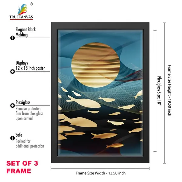 Black__Abstract_Hd_Print_Painting_Set_Of_3_With_Frame_|_For_Home,_Living_Room_Gallery_&_Office,_Black_Frame,_Size_-_13.50_X_19.50_Inch,_Sf296