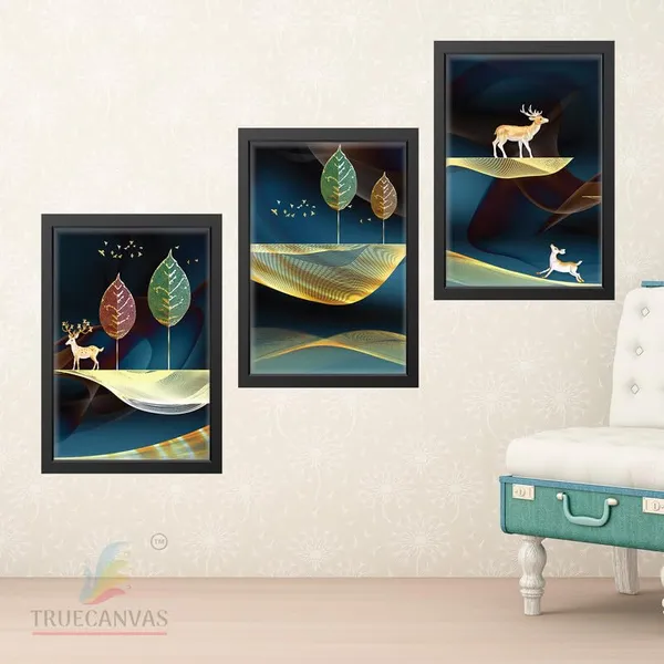 Black__Abstract_Hd_Print_Painting_Set_Of_3_With_Frame_|_For_Home,_Living_Room_Gallery_&_Office,_Black_Frame,_Size_-_13.50_X_19.50_Inch,_Sf298