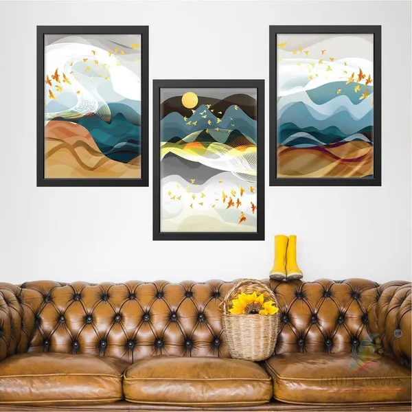 Black__Abstract_Hd_Print_Painting_Set_Of_3_With_Frame_|_For_Home,_Living_Room_Gallery_&_Office,_Black_Frame,_Size_-_13.50_X_19.50_Inch,_Sf299