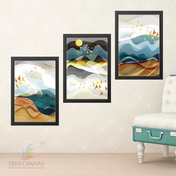 Black__Abstract_Hd_Print_Painting_Set_Of_3_With_Frame_|_For_Home,_Living_Room_Gallery_&_Office,_Black_Frame,_Size_-_13.50_X_19.50_Inch,_Sf299