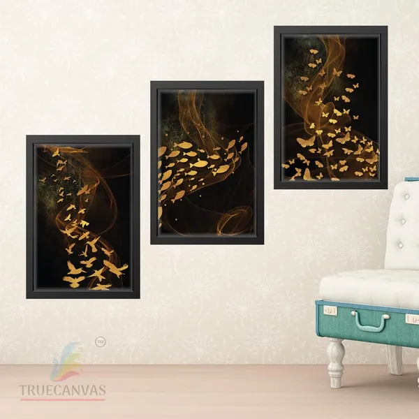 Black__Abstract_Hd_Print_Painting_Set_Of_3_With_Frame_|_For_Home,_Living_Room_Gallery_&_Office,_Black_Frame,_Size_-_13.50_X_19.50_Inch,_Sf300