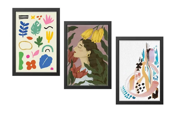Black__Abstract_Hd_Print_Painting_Set_Of_3_With_Frame_|_For_Home,_Living_Room_Gallery_&_Office,_Black_Frame,_Size_-_13.50_X_19.50_Inch,_Sf303