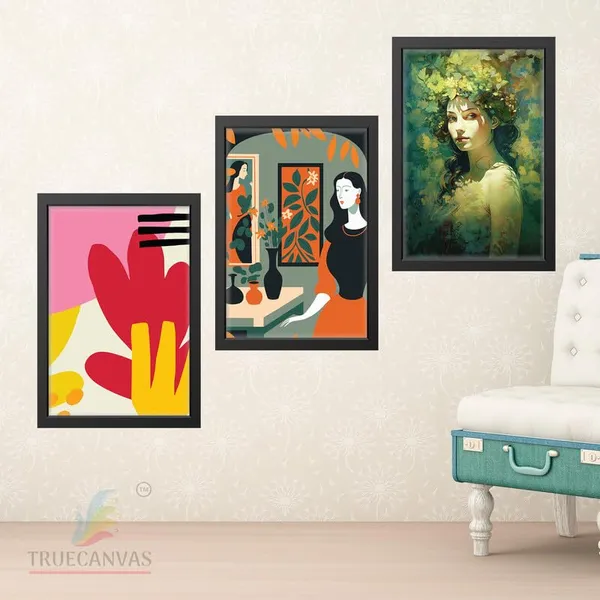 Black__Abstract_Hd_Print_Painting_Set_Of_3_With_Frame_|_For_Home,_Living_Room_Gallery_&_Office,_Black_Frame,_Size_-_13.50_X_19.50_Inch,_Sf306