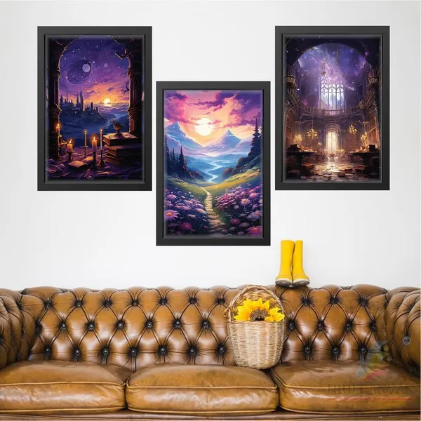 Black__Abstract_Hd_Print_Painting_Set_Of_3_With_Frame_|_For_Home,_Living_Room_Gallery_&_Office,_Black_Frame,_Size_-_13.50_X_19.50_Inch,_Sf309