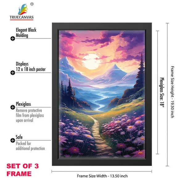 Black__Abstract_Hd_Print_Painting_Set_Of_3_With_Frame_|_For_Home,_Living_Room_Gallery_&_Office,_Black_Frame,_Size_-_13.50_X_19.50_Inch,_Sf309