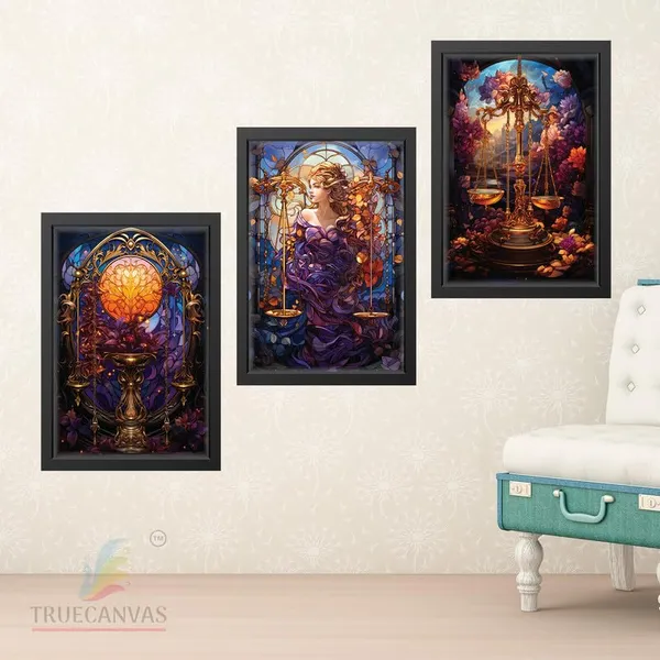 Black__Abstract_Hd_Print_Painting_Set_Of_3_With_Frame_|_For_Home,_Living_Room_Gallery_&_Office,_Black_Frame,_Size_-_13.50_X_19.50_Inch,_Sf311