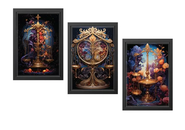 Black__Abstract_Hd_Print_Painting_Set_Of_3_With_Frame_|_For_Home,_Living_Room_Gallery_&_Office,_Black_Frame,_Size_-_13.50_X_19.50_Inch,_Sf312