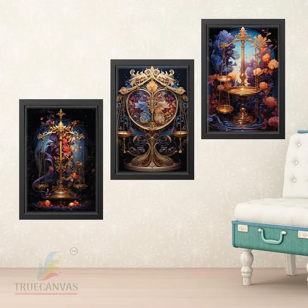 Black__Abstract_Hd_Print_Painting_Set_Of_3_With_Frame_|_For_Home,_Living_Room_Gallery_&_Office,_Black_Frame,_Size_-_13.50_X_19.50_Inch,_Sf312