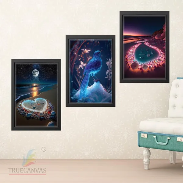 Black__Abstract_Hd_Print_Painting_Set_Of_3_With_Frame_|_For_Home,_Living_Room_Gallery_&_Office,_Black_Frame,_Size_-_13.50_X_19.50_Inch,_Sf313