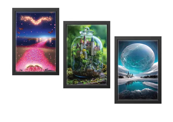 Black__Abstract_Hd_Print_Painting_Set_Of_3_With_Frame_|_For_Home,_Living_Room_Gallery_&_Office,_Black_Frame,_Size_-_13.50_X_19.50_Inch,_Sf315