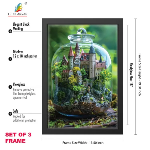 Black__Abstract_Hd_Print_Painting_Set_Of_3_With_Frame_|_For_Home,_Living_Room_Gallery_&_Office,_Black_Frame,_Size_-_13.50_X_19.50_Inch,_Sf315