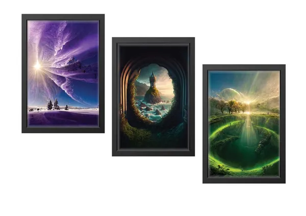 Multicolor_Abstract_Hd_Print_Painting_Set_Of_3_With_Frame_|_For_Home,_Living_Room_Gallery_&_Office,_Black_Frame,_Size_-_13.50_X_19.50_Inch,_Sf316