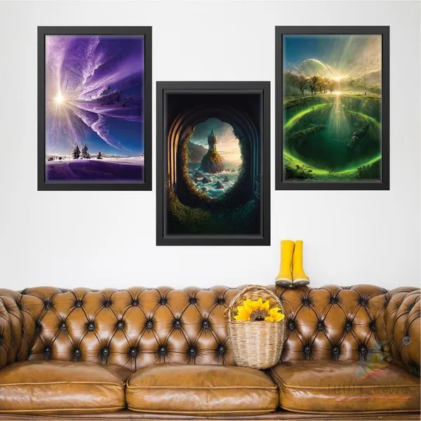 Multicolor_Abstract_Hd_Print_Painting_Set_Of_3_With_Frame_|_For_Home,_Living_Room_Gallery_&_Office,_Black_Frame,_Size_-_13.50_X_19.50_Inch,_Sf316