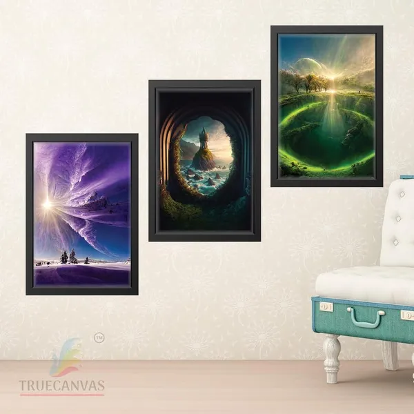 Multicolor_Abstract_Hd_Print_Painting_Set_Of_3_With_Frame_|_For_Home,_Living_Room_Gallery_&_Office,_Black_Frame,_Size_-_13.50_X_19.50_Inch,_Sf316