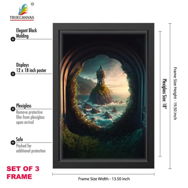 Multicolor_Abstract_Hd_Print_Painting_Set_Of_3_With_Frame_|_For_Home,_Living_Room_Gallery_&_Office,_Black_Frame,_Size_-_13.50_X_19.50_Inch,_Sf316