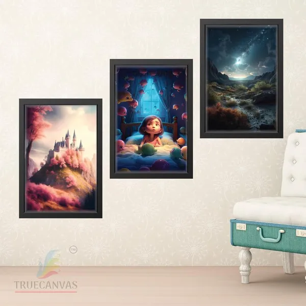 Black__Abstract_Hd_Print_Painting_Set_Of_3_With_Frame_|_For_Home,_Living_Room_Gallery_&_Office,_Black_Frame,_Size_-_13.50_X_19.50_Inch,_Sf317