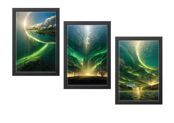 Black__Abstract_Hd_Print_Painting_Set_Of_3_With_Frame_|_For_Home,_Living_Room_Gallery_&_Office,_Black_Frame,_Size_-_13.50_X_19.50_Inch,_Sf318
