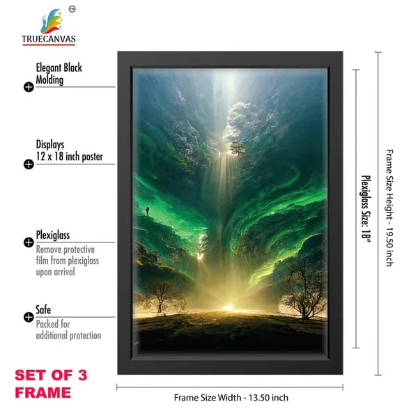 Black__Abstract_Hd_Print_Painting_Set_Of_3_With_Frame_|_For_Home,_Living_Room_Gallery_&_Office,_Black_Frame,_Size_-_13.50_X_19.50_Inch,_Sf318