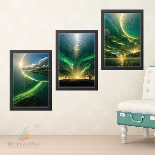 Black__Abstract_Hd_Print_Painting_Set_Of_3_With_Frame_|_For_Home,_Living_Room_Gallery_&_Office,_Black_Frame,_Size_-_13.50_X_19.50_Inch,_Sf318