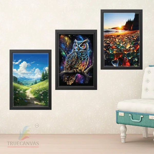 Black__Abstract_Hd_Print_Painting_Set_Of_3_With_Frame_|_For_Home,_Living_Room_Gallery_&_Office,_Black_Frame,_Size_-_13.50_X_19.50_Inch,_Sf320