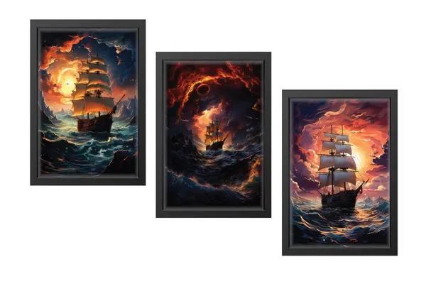 Multicolor_Abstract_Hd_Print_Painting_Set_Of_3_With_Frame_|_For_Home,_Living_Room_Gallery_&_Office,_Black_Frame,_Size_-_13.50_X_19.50_Inch,_Sf322
