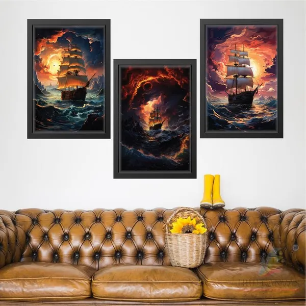 Multicolor_Abstract_Hd_Print_Painting_Set_Of_3_With_Frame_|_For_Home,_Living_Room_Gallery_&_Office,_Black_Frame,_Size_-_13.50_X_19.50_Inch,_Sf322