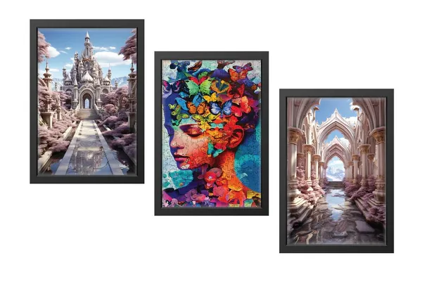Black__Abstract_Hd_Print_Painting_Set_Of_3_With_Frame_|_For_Home,_Living_Room_Gallery_&_Office,_Black_Frame,_Size_-_13.50_X_19.50_Inch,_Sf324