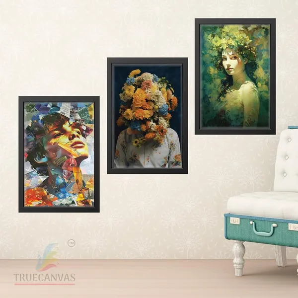 Black__Abstract_Hd_Print_Painting_Set_Of_3_With_Frame_|_For_Home,_Living_Room_Gallery_&_Office,_Black_Frame,_Size_-_13.50_X_19.50_Inch,_Sf328