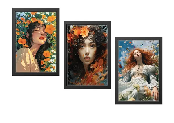 Black__Abstract_Hd_Print_Painting_Set_Of_3_With_Frame_|_For_Home,_Living_Room_Gallery_&_Office,_Black_Frame,_Size_-_13.50_X_19.50_Inch,_Sf329