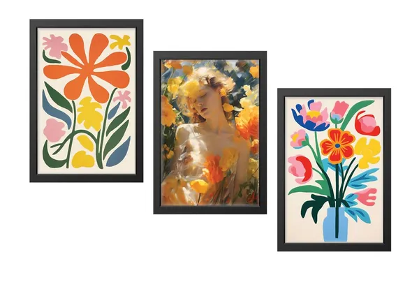 Black__Abstract_Hd_Print_Painting_Set_Of_3_With_Frame_|_For_Home,_Living_Room_Gallery_&_Office,_Black_Frame,_Size_-_13.50_X_19.50_Inch,_Sf331