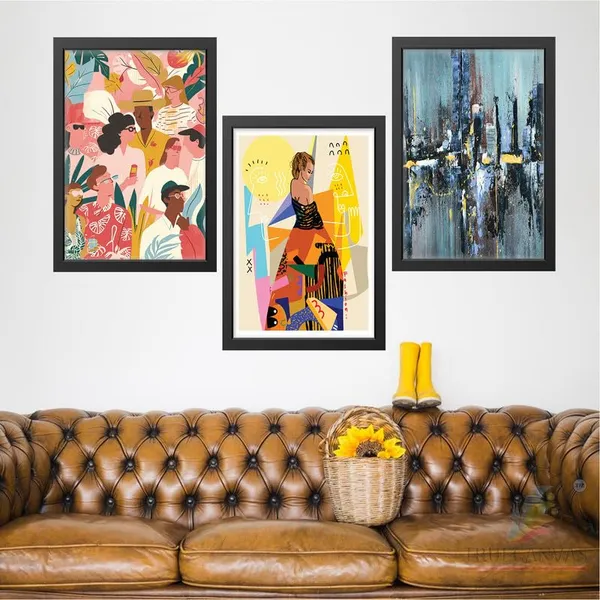 Black__Abstract_Hd_Print_Painting_Set_Of_3_With_Frame_|_For_Home,_Living_Room_Gallery_&_Office,_Black_Frame,_Size_-_13.50_X_19.50_Inch,_Sf333