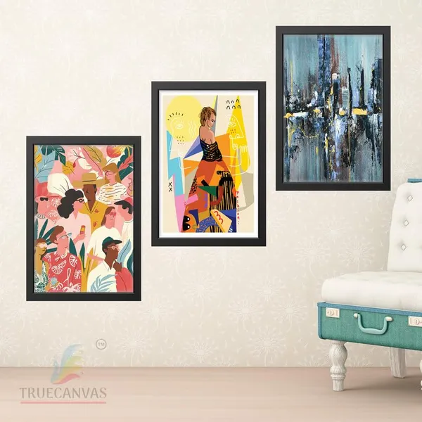 Black__Abstract_Hd_Print_Painting_Set_Of_3_With_Frame_|_For_Home,_Living_Room_Gallery_&_Office,_Black_Frame,_Size_-_13.50_X_19.50_Inch,_Sf333