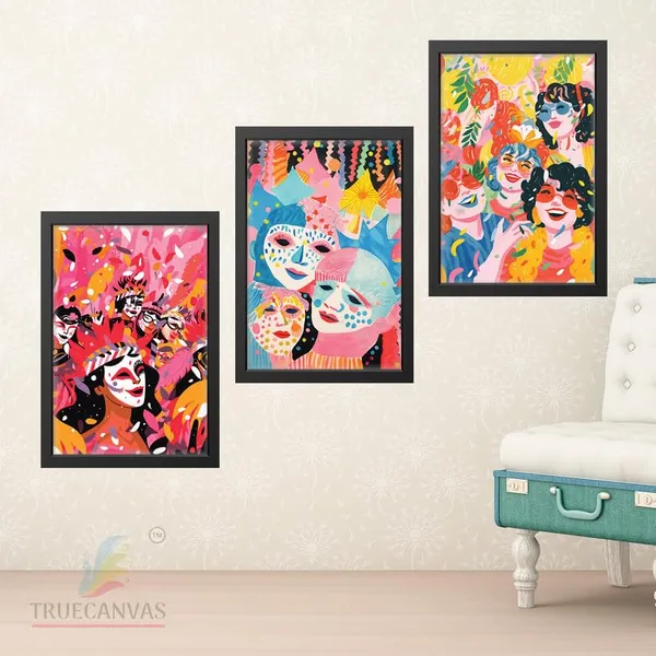 Black__Abstract_Hd_Print_Painting_Set_Of_3_With_Frame_|_For_Home,_Living_Room_Gallery_&_Office,_Black_Frame,_Size_-_13.50_X_19.50_Inch,_Sf335