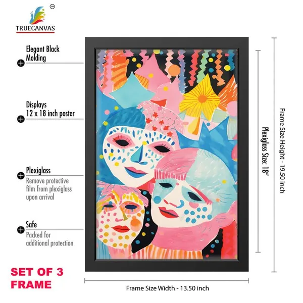 Black__Abstract_Hd_Print_Painting_Set_Of_3_With_Frame_|_For_Home,_Living_Room_Gallery_&_Office,_Black_Frame,_Size_-_13.50_X_19.50_Inch,_Sf335