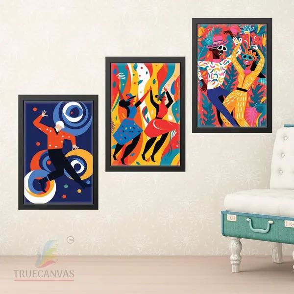 Black__Abstract_Hd_Print_Painting_Set_Of_3_With_Frame_|_For_Home,_Living_Room_Gallery_&_Office,_Black_Frame,_Size_-_13.50_X_19.50_Inch,_Sf337