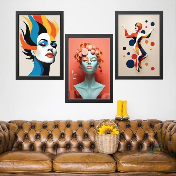Black__Abstract_Hd_Print_Painting_Set_Of_3_With_Frame_|_For_Home,_Living_Room_Gallery_&_Office,_Black_Frame,_Size_-_13.50_X_19.50_Inch,_Sf338