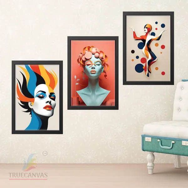 Black__Abstract_Hd_Print_Painting_Set_Of_3_With_Frame_|_For_Home,_Living_Room_Gallery_&_Office,_Black_Frame,_Size_-_13.50_X_19.50_Inch,_Sf338