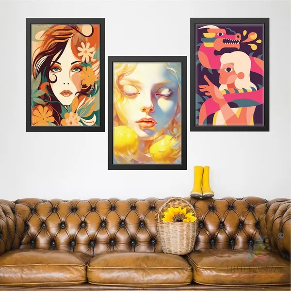 Black__Abstract_Hd_Print_Painting_Set_Of_3_With_Frame_|_For_Home,_Living_Room_Gallery_&_Office,_Black_Frame,_Size_-_13.50_X_19.50_Inch,_Sf341