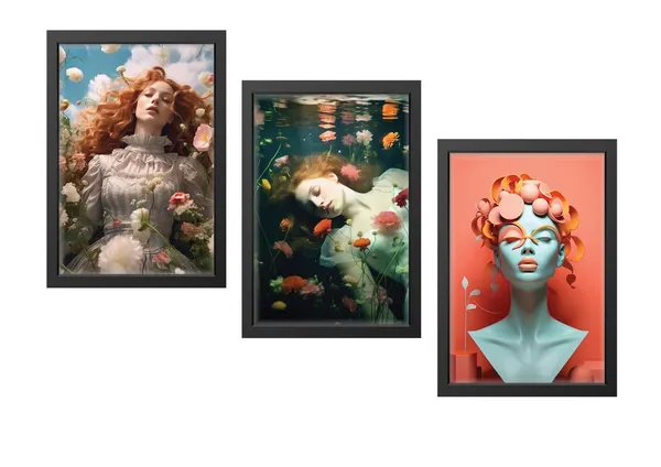 Black__Abstract_Hd_Print_Painting_Set_Of_3_With_Frame_|_For_Home,_Living_Room_Gallery_&_Office,_Black_Frame,_Size_-_13.50_X_19.50_Inch,_Sf344
