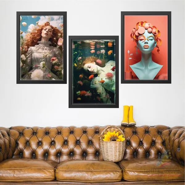 Black__Abstract_Hd_Print_Painting_Set_Of_3_With_Frame_|_For_Home,_Living_Room_Gallery_&_Office,_Black_Frame,_Size_-_13.50_X_19.50_Inch,_Sf344
