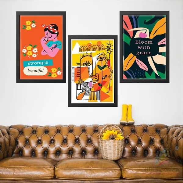 Black__Abstract_Hd_Print_Painting_Set_Of_3_With_Frame_|_For_Home,_Living_Room_Gallery_&_Office,_Black_Frame,_Size_-_13.50_X_19.50_Inch,_Sf347