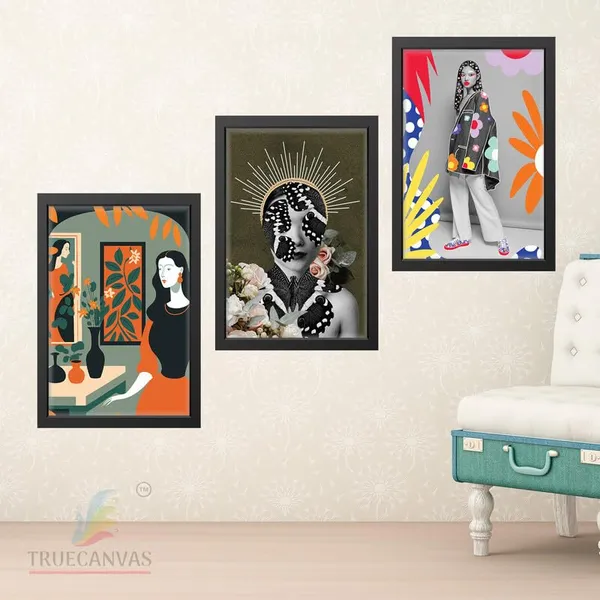 Black__Abstract_Hd_Print_Painting_Set_Of_3_With_Frame_|_For_Home,_Living_Room_Gallery_&_Office,_Black_Frame,_Size_-_13.50_X_19.50_Inch,_Sf348