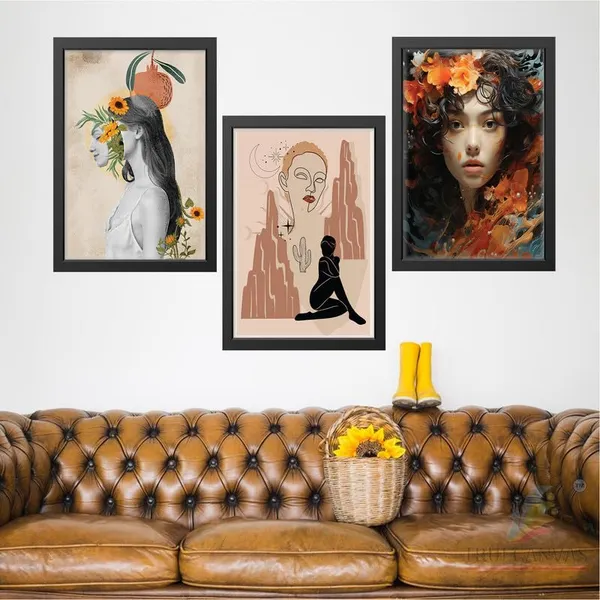 Black__Abstract_Hd_Print_Painting_Set_Of_3_With_Frame_|_For_Home,_Living_Room_Gallery_&_Office,_Black_Frame,_Size_-_13.50_X_19.50_Inch,_Sf349