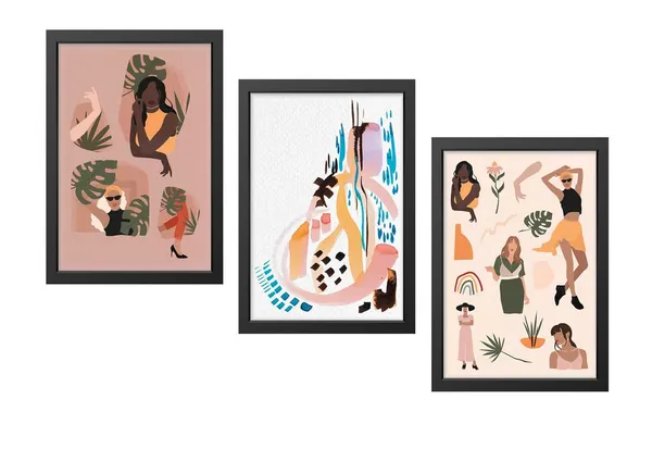 Multicolor_Abstract_Hd_Print_Painting_Set_Of_3_With_Frame_|_For_Home,_Living_Room_Gallery_&_Office,_Black_Frame,_Size_-_13.50_X_19.50_Inch,_Sf351