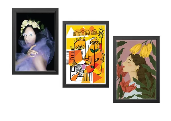 Black__Abstract_Hd_Print_Painting_Set_Of_3_With_Frame_|_For_Home,_Living_Room_Gallery_&_Office,_Black_Frame,_Size_-_13.50_X_19.50_Inch,_Sf352