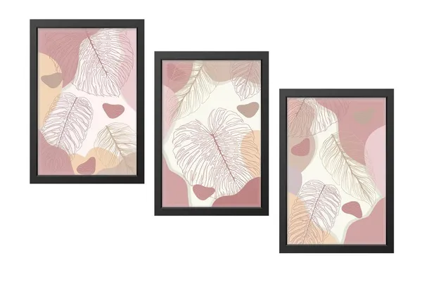 Black__Abstract_Hd_Print_Painting_Set_Of_3_With_Frame_|_For_Home,_Living_Room_Gallery_&_Office,_Black_Frame,_Size_-_13.50_X_19.50_Inch,_Sf356