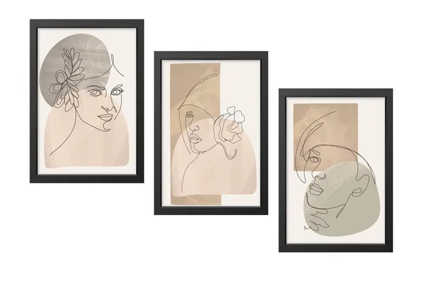 Black__Abstract_Hd_Print_Painting_Set_Of_3_With_Frame_|_For_Home,_Living_Room_Gallery_&_Office,_Black_Frame,_Size_-_13.50_X_19.50_Inch,_Sf360