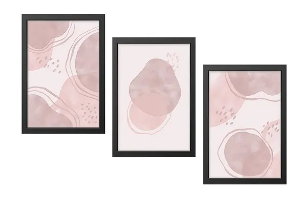 Black__Abstract_Hd_Print_Painting_Set_Of_3_With_Frame_|_For_Home,_Living_Room_Gallery_&_Office,_Black_Frame,_Size_-_13.50_X_19.50_Inch,_Sf362